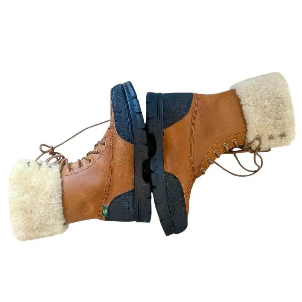 Polo by Ralph Lauren Tan and Black Vintage Shearling Size 7